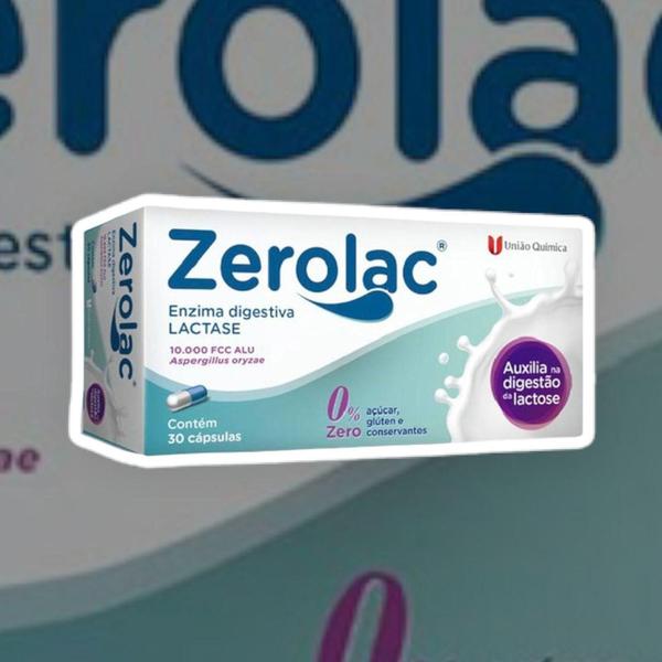 Imagem de Zerolac Enzima Lactase 10.000 30 Capsulas Original - União Quimica