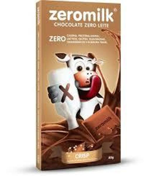 Imagem de Zeromilk Chocolate 40 Cacau - Genevy - Com Flocos de Arroz - Crispy - 80g