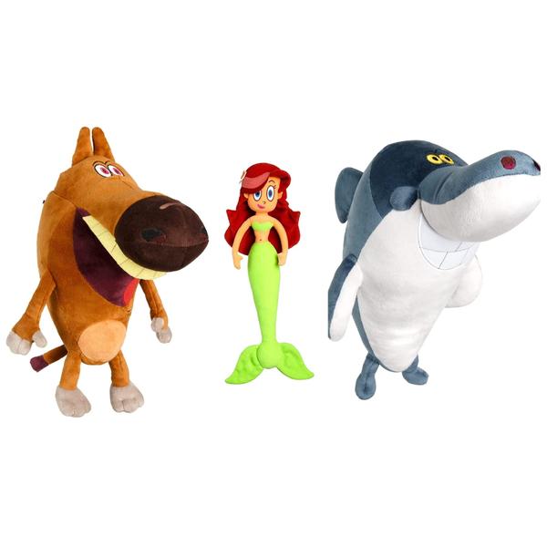 Imagem de Zig e Sharko Collectible Plush Dolls Bundle da Zig and Sharko Show - Brinquedo de pelúcia bonito, macio, recheado para crianças - Oficialmente licenciado - 12 polegadas - Inclui Zig, Sharko e Marina