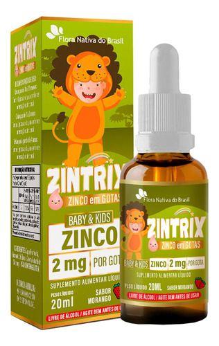 Imagem de Zinco em Gotas Infantil Zintrix 6 X 20ml Flora Nativa