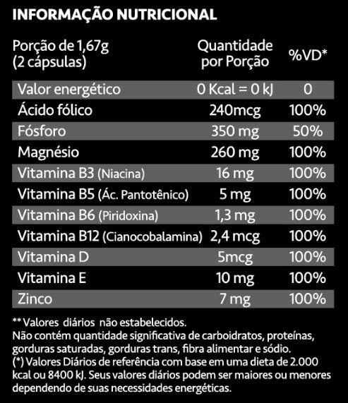 Imagem de Zinco Fósforo Magnésio e Vitaminas Nutricaps Homem 60 cápsulas Maxinutri