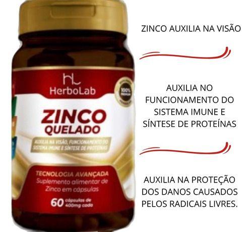 Imagem de Zinco Quelado Em Cápsulas - Alta Concentração 414% Valor diário recomendado