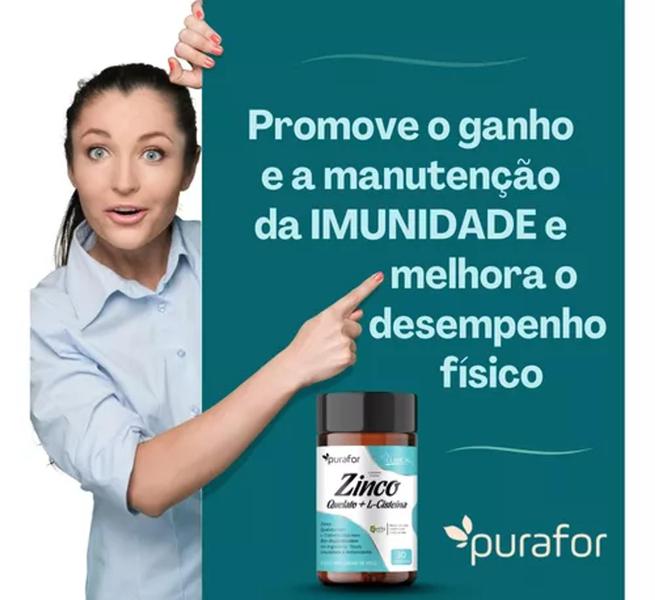 Imagem de Zinco Quelato + Cisteina 500mg Natural 30 Capsula