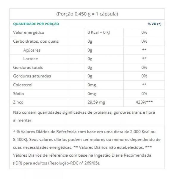 Imagem de Zinco Quelato Suplemento Alimentar Catarinense 30 Cápsulas