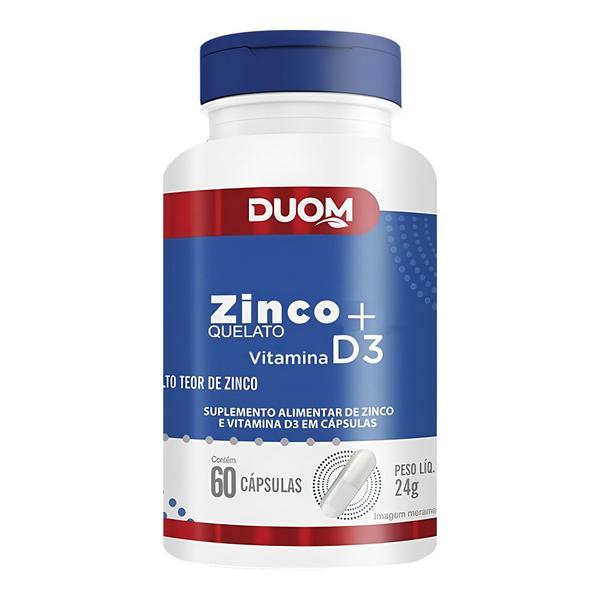 Imagem de Zinco Quelato + Vitamina D3 60 Cápsulas - Duom