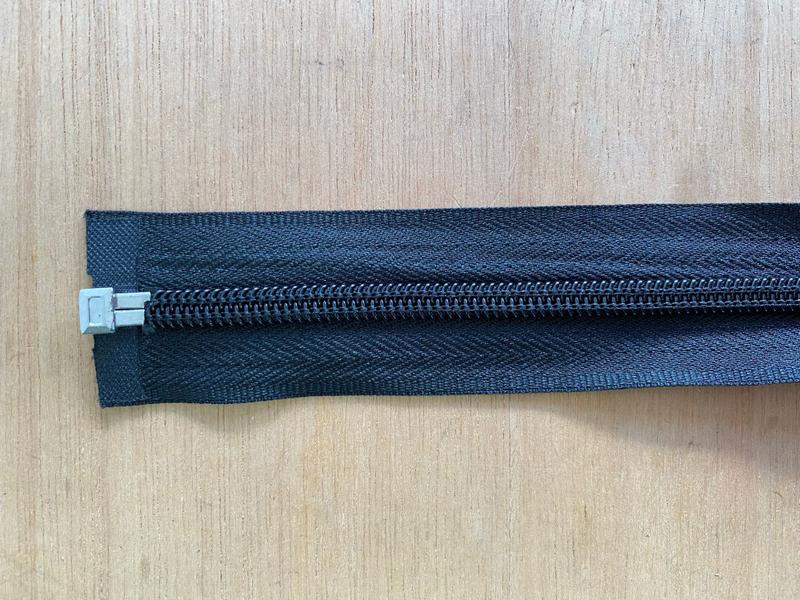 Imagem de Zíper destacável de 80 cm preto nylon para jaqueta kit com 10 peças