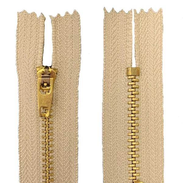 Ziper Fixo com Metal Dourado n4 Luli com 6cm Pacote com 10un - Lulitex Imagem de Ziper Fixo com Metal Dourado n4 Luli com 6cm Pacote com 10un