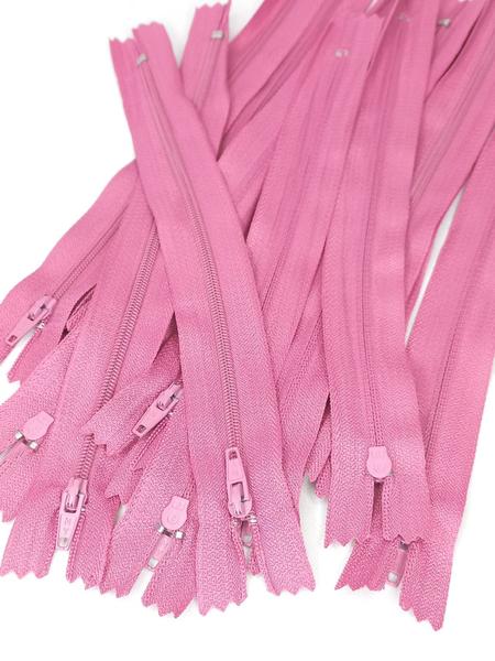 Imagem de Zíper nylon fixo 20 cm pacote com 20 unidade ( rosa )