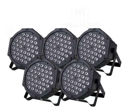 Imagem de ZKit 5 Canhão Refletor Led Par 64 Rgbw 36 Leds Dmx Slim Strobo