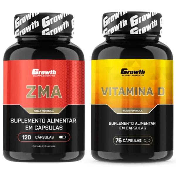 Imagem de Zma 120 Caps + Vitamina D 75 Caps Growth Supplements