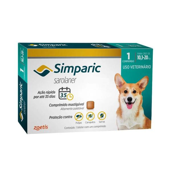 Imagem de Zoets Simparic Cães - 1 Comprimido