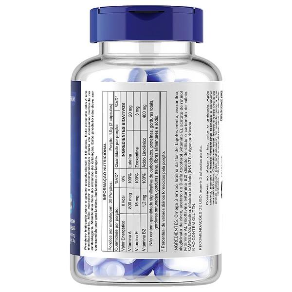 Imagem de Zoiex - Luteina, Zeaxantina, Vit A, Ômega 3, Vit E, B2, e Ácido Linolênico - 60 cáps - 400mg