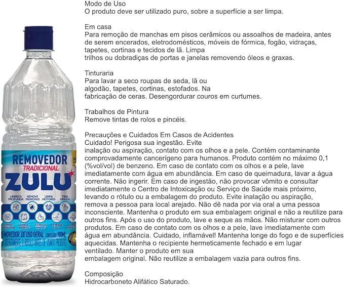 Imagem de Zulu Removedor Tradicional 900 Ml Limpeza Total Do Ambiente