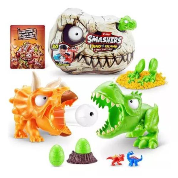 Imagem de Zuru Smashers Dino Island T-Rex Battles Verde Dinossauro