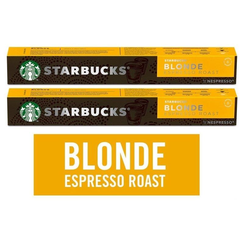 2 CAFÉ Cápsulas BLONDE STARBUCKS Nespresso 10un