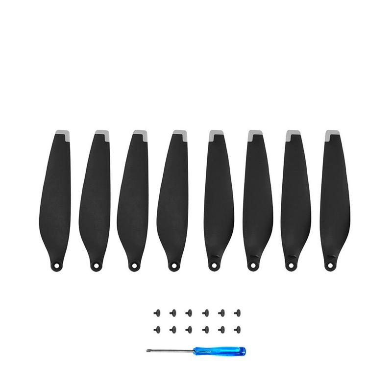 2 Pares Hélices Reposição Drones DJI Mini 3 Pro e 4 Pro - Cinza