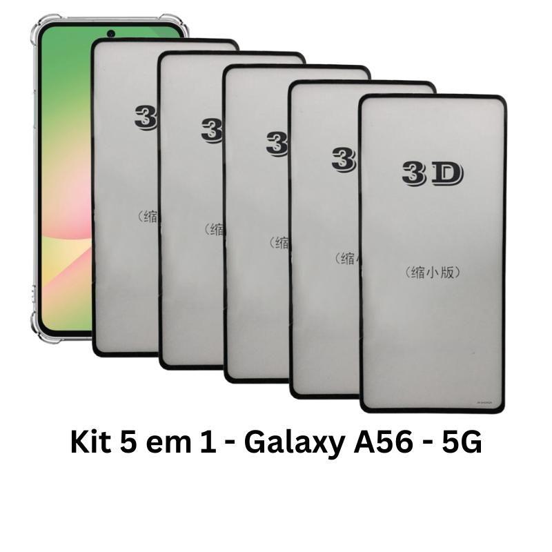 5UN Película Frontal de Vidro 3D para Samsung Galaxy A56 5G