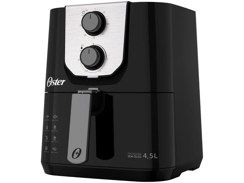 Air Fryer Oster Black Perform Preta com Timer 4,5L