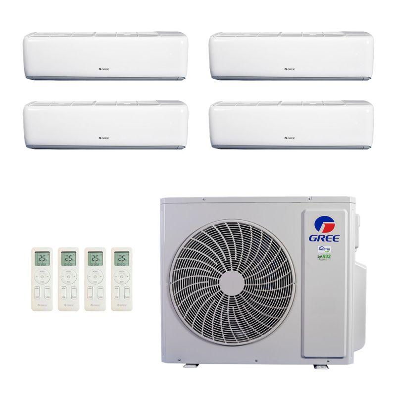 Ar-Condicionado Multi Split Inverter Gree 48.000 (3x Evap HW 9.000 + 1x Evap HW 24.000) Quente/Frio 220V