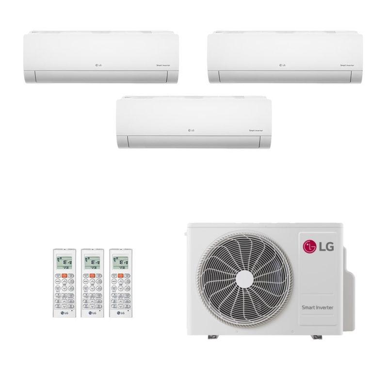Ar-Condicionado Multi Split Inverter LG 24.000 (1x Evap HW 9.000 + 2x Evap HW 12.000) Quente/Frio 220V