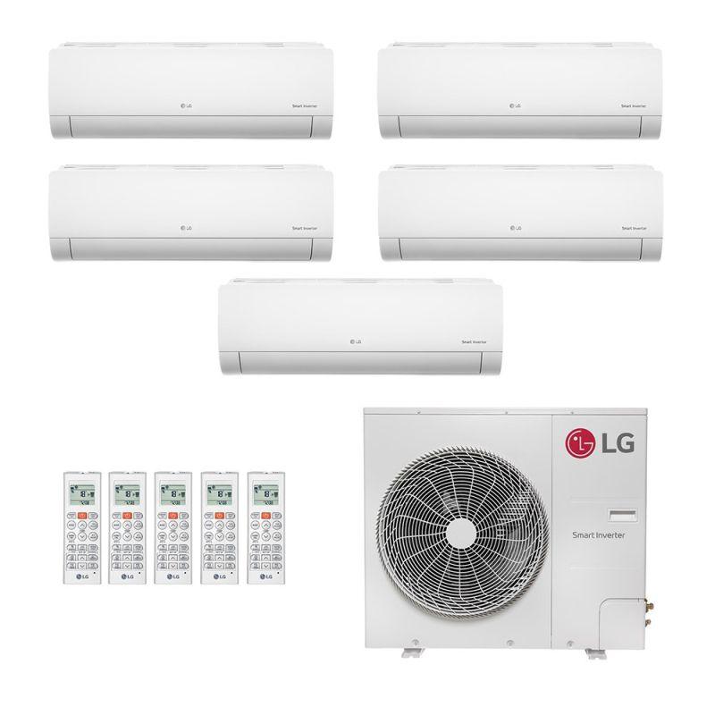 Ar-Condicionado Multi Split Inverter LG 54.000 (2x Evap HW 9.000 + 2x Evap HW 12.000 + 1x Evap HW 24.000) Só Frio 220V