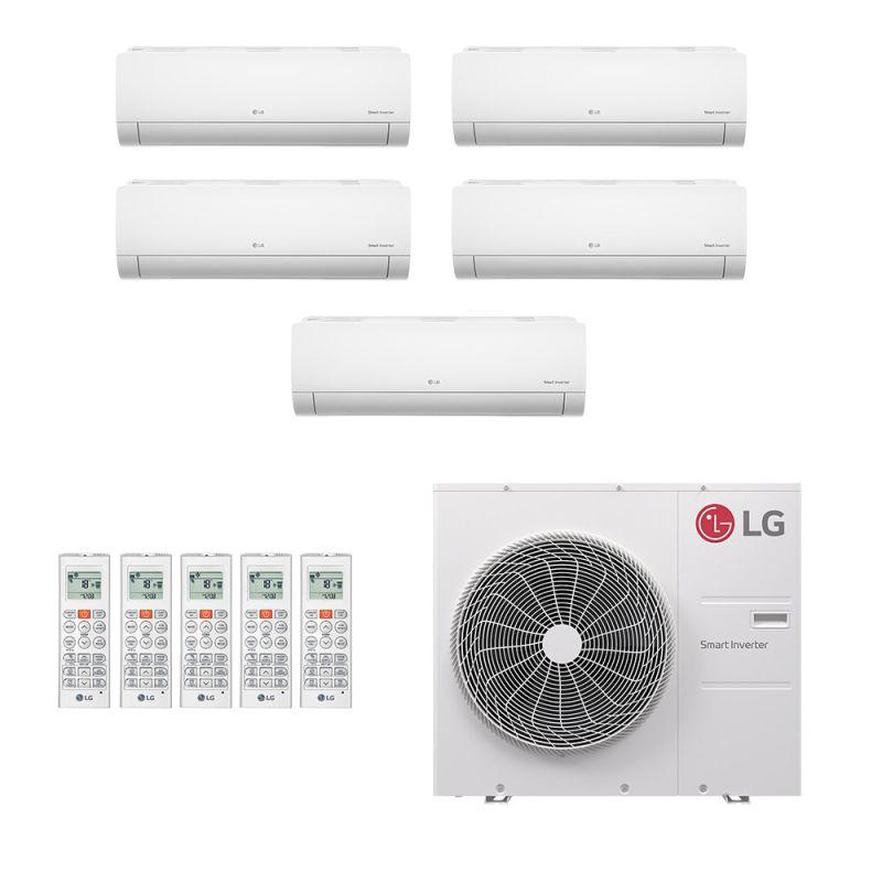 Ar-Condicionado Multi Split Inverter LG 54.000 (3x Evap HW 9.000 + 1x Evap HW 12.000 + 1x Evap HW 24.000) Só Frio 220V