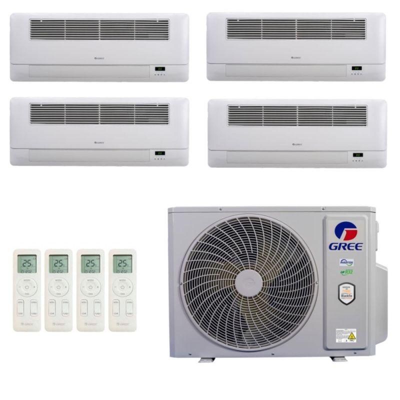 Ar-Condicionado Multi Split Inverter R-32 Gree 36.000 (2x Evap HW 9.000 + 2x Evap Cassete 1 Via 12.000) Quente/Frio 220V