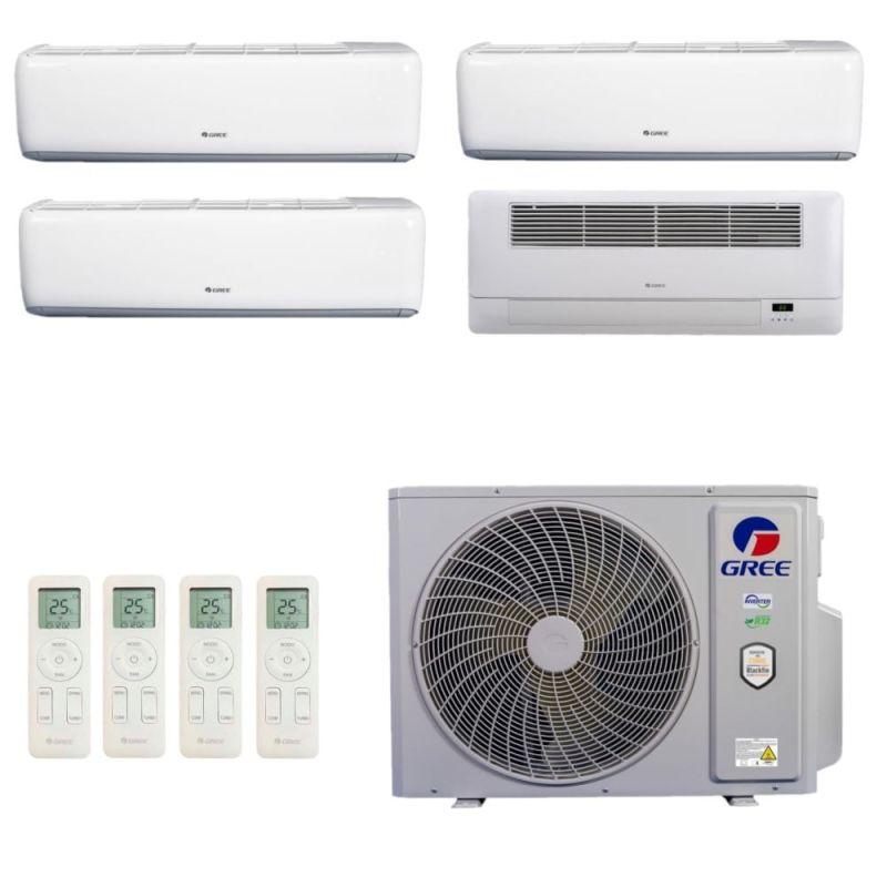 Ar-Condicionado Multi Split Inverter R-32 Gree 36.000 (3x Evap HW 9.000 + 1x Evap Cassete 1 Via 12.000) Quente/Frio 220V