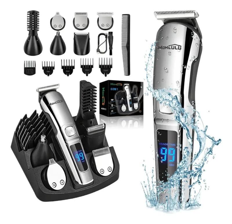 Barbeador Multifunção Sem Fio Momlulu Br021 Cabelos E Barba