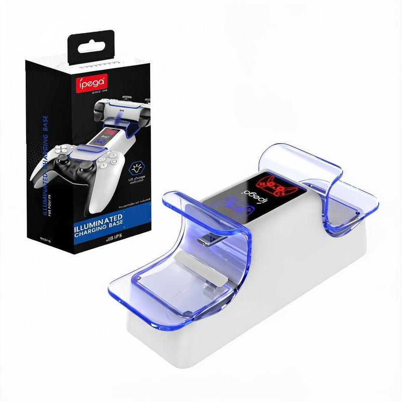 Base Carregador Duplo Compatível com Controle Manete Ps5 Dock com Indicador de Carga