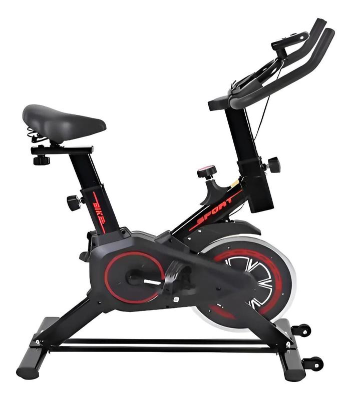 Bicicleta Ergométrica Bike Academia Spinning Preto Vermelho