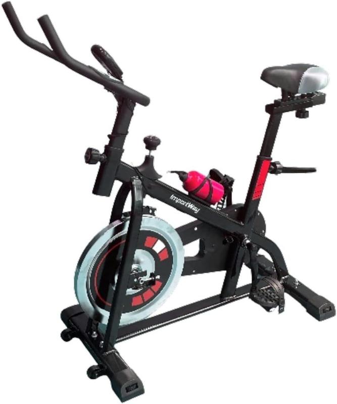 Bicicleta Ergométrica Spinning Profissional Mecânica 8 Kg Suporta 120 Kg Importway Iwbes8 Vermelho