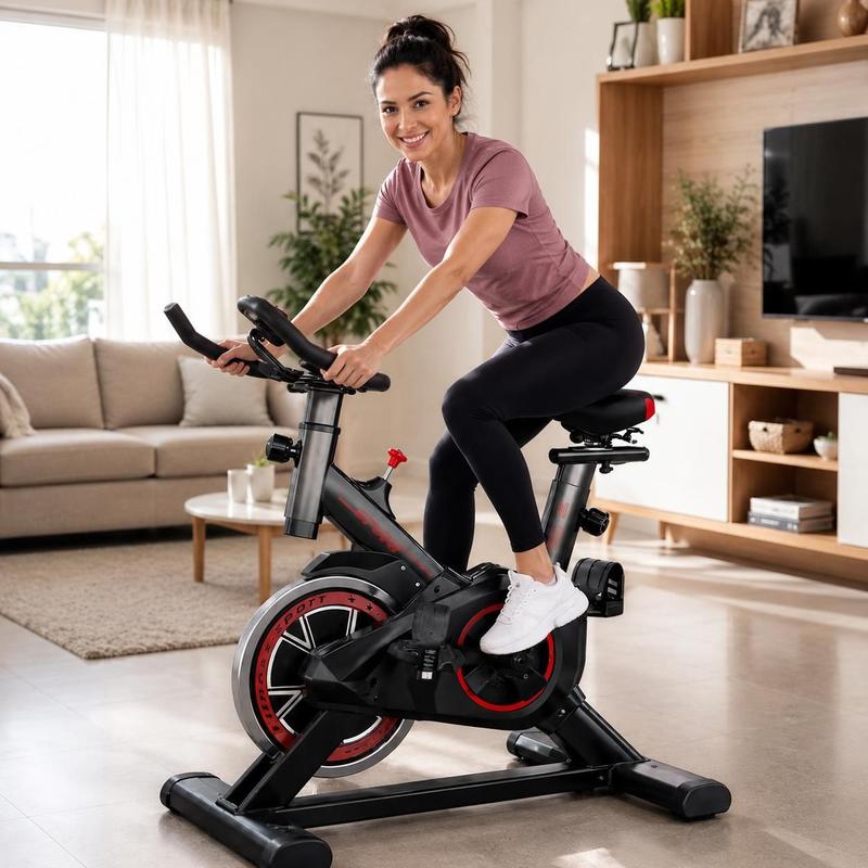 Bicicleta Ergométrica Spinning Vertical Academia em Casa Roda Inércia 8kg Bike Ajustável