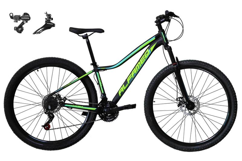 Bicicleta Feminina aro 29 Alfameq Pandora Alumínio 21 Marchas Câmbios Shimano Freio a Disco - Lilás