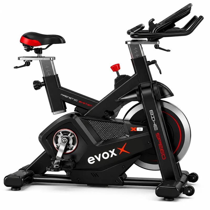 Bicicleta Spinning Eletric Magnétic System x6 Roda de Inércia 20Kg EVOX FITNESS