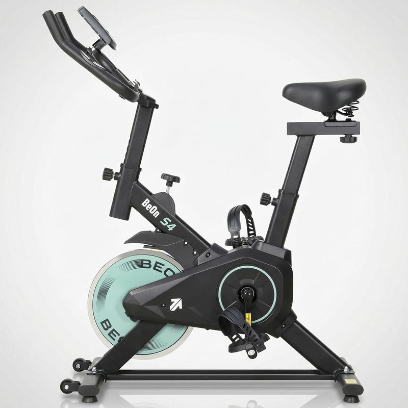 Bicicleta Spinning Ergométrica BeOn Fit S4 Gen2 Rosa 10kg de Inércia