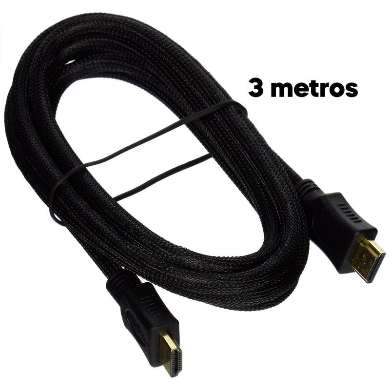 Cabo Hdmi 3 Metros 4k Hd Full Hd Blindado Para Monitor
