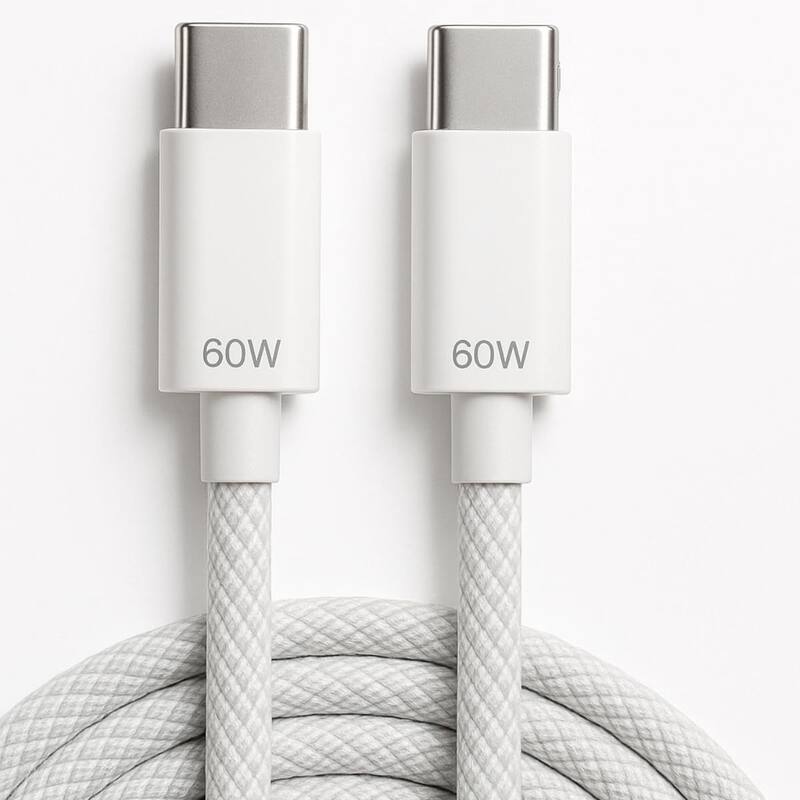 Cabo USB-C Tipo C 60w Trançado De Nylon Compativel com Iphone 15,15 Pro/Max, 17,17 Pro/MaxCompativel iphone16,16 Pro/Ma