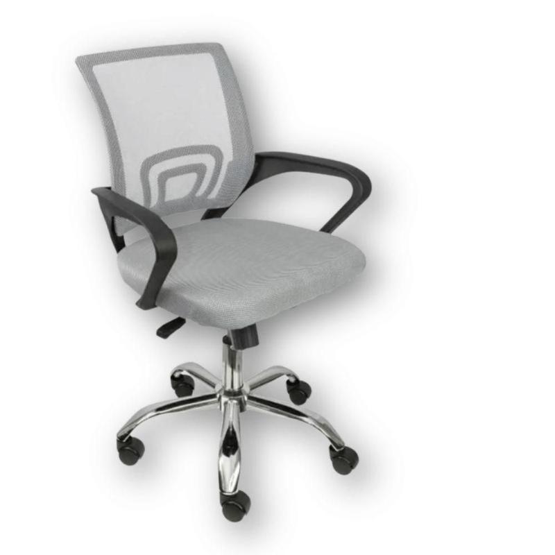 Cadeira De Escritório Oficial Begonia Tela Mesh Ergonômica Cinza 1