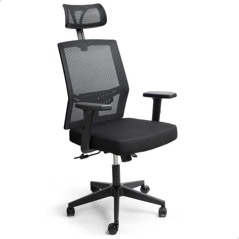 Cadeira De Escritório Presidente Ergonômica Preta Mesh Gamer