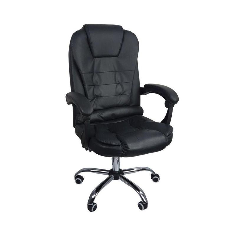 Cadeira de Escritório Presidente Oficial Reclinável Ergonômica em material sintético Base Giratória