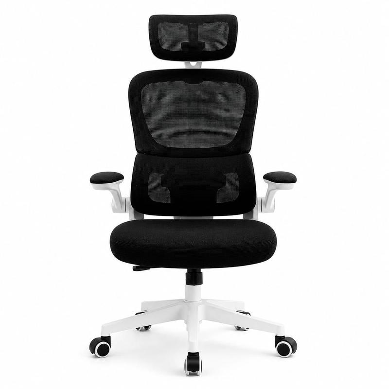 Cadeira Ergonômica de Escritório Luminix Mesh Premium com Apoio de Cabeça, Apoio Lombar e Braços Retráteis