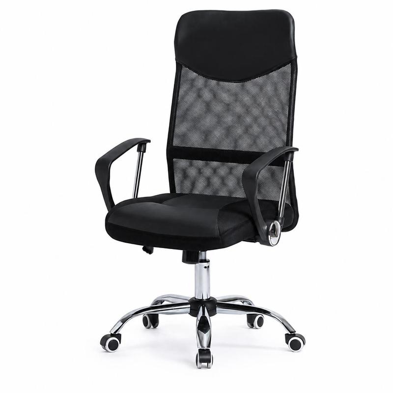Cadeira Ergonômica Giratória Office Mesh 120kg com Suporte Lombar Ajustável