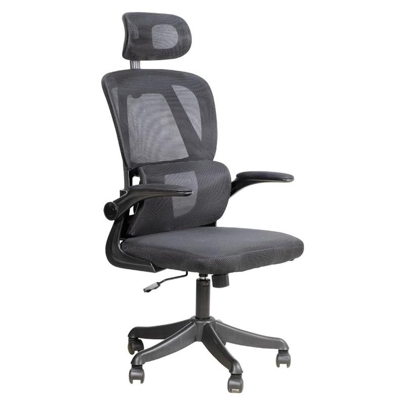Cadeira Escritório Ergonômica Giratória Apoio Braços e Lombar Syberflex
