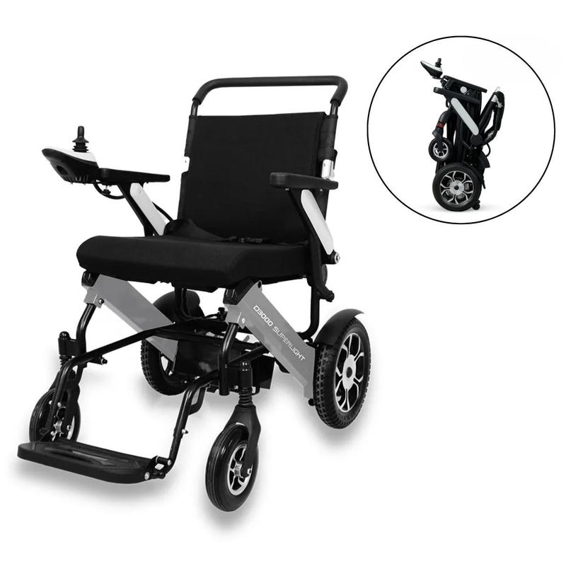 Cadeira Motorizada De Alumínio Kg D3000 Super Light Dellamed leve confortavel preta eletrica