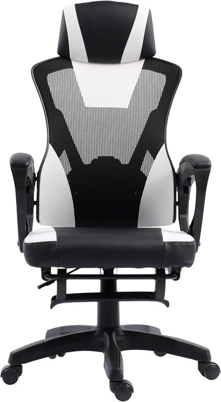 Cadeira Office Presidente Mesh Reclinável Branca