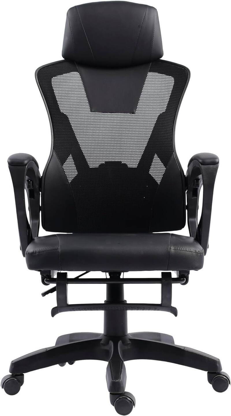 Cadeira Office Presidente Mesh Reclinável Preta