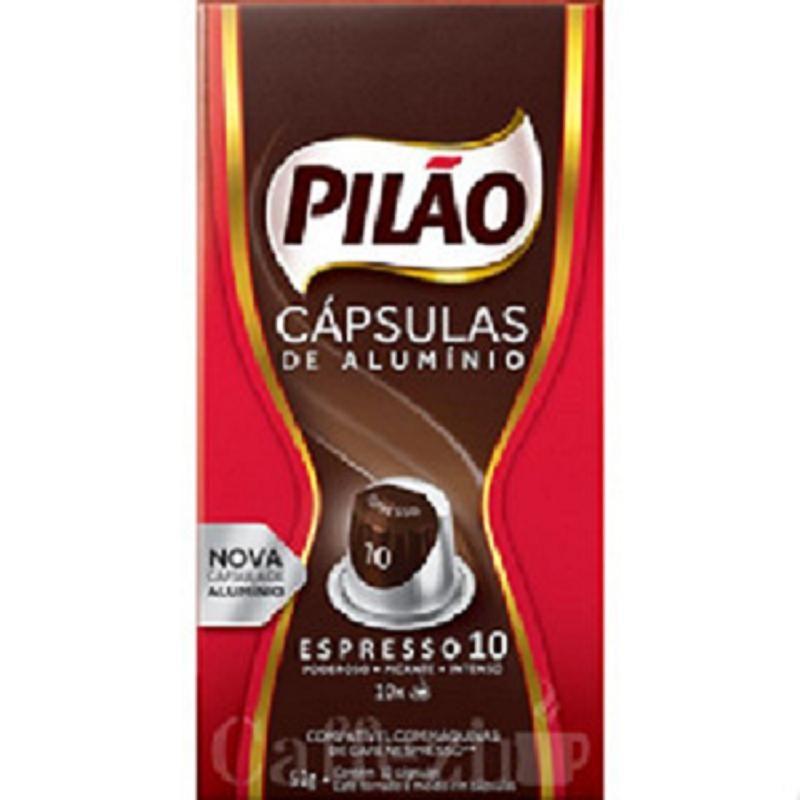 Café em cápsula pilão nespresso 10 fortíssimo = 10 cáps