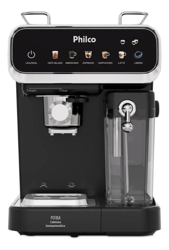 Philco Cafeteira Expresso 1,2L 20 Bar 950W Pressão de 20bar Saída de Vapor PCF04A 220V