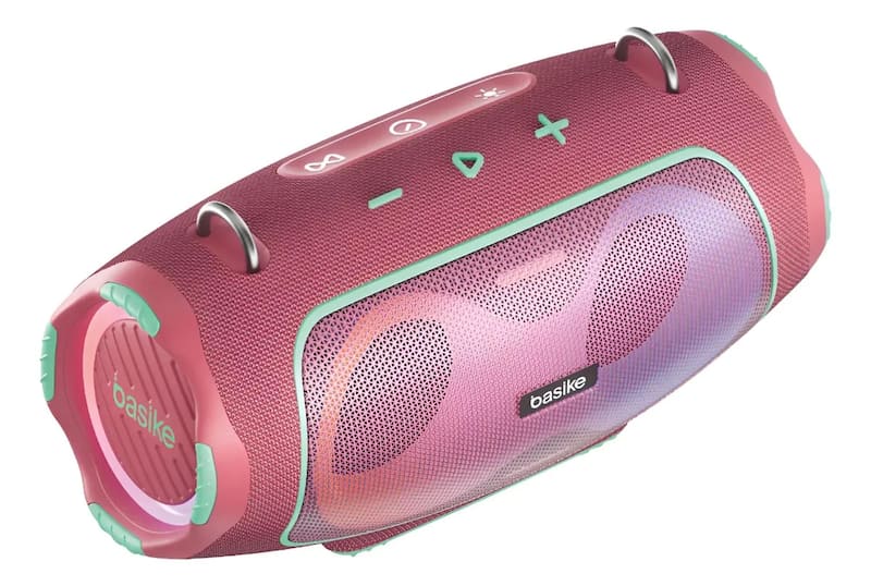 Caixa de som Basike 80W com Bluetooth 5.3, graves potentes, IPX6